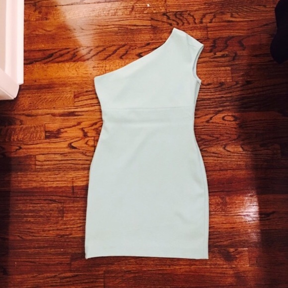 Zara Trafaluc Mint One Shoulder Dress - Picture 4 of 6